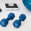 What are the reason you are not losing weight, though you are working out? Here is dumbbell, weighing machine, fitness ball and sports shoe.